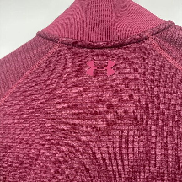 Under Armour Men's Loose 1/4 zip Burgundy Coldgear Size Large - Picture 6 of 6